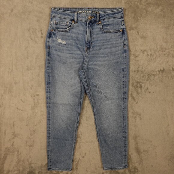 American Eagle Jeans Mom Jean Women's Size 4 Short Blue Denim 25" inseam - Picture 1 of 12